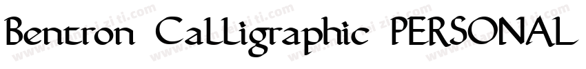 Bentron Calligraphic PERSONAL Regular字体转换